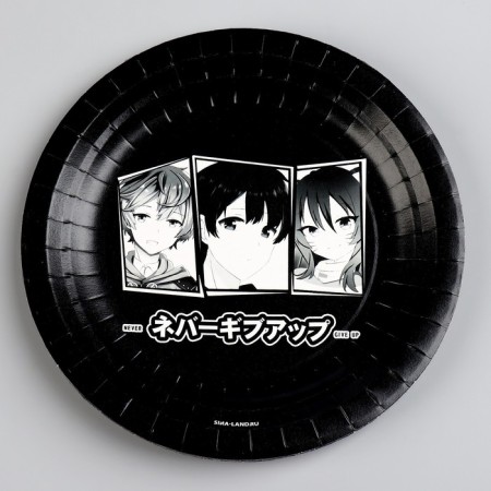 Disposable paper plate "anime", 18 cm-1