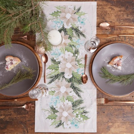 Walking on the New Year's Ethel table Beautiful SHRISTMAS 30x70 cm, 100% HL, sarzha 190 g/m2-1