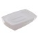 Axentia Graz soap dish square design of plastic, volume effect, white, 11.4x2.2x7.5 cm 1035169