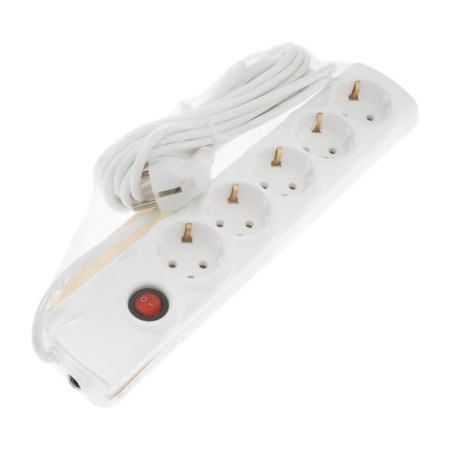 Luazon Lighting network filter, 5 outlets, 5 m, 3500 W, 3x1 mm2, 16 A, 220 V, with a fuse, white-7