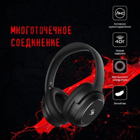 Headphones with A4Tech Bloody M320 Microphone Black 1.5m Monitor BT Belck (M320 Black)-1
