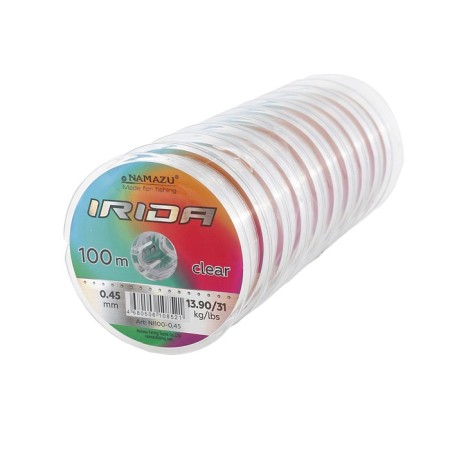 Flacks Namazu Irida, L = 100 m, d = 0.45 mm, test = 13.90 kg, transparent, packaging 10 pcs.-1