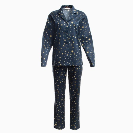 Pajama female kaftan "stars", p. 48-50, dark blue-7