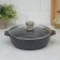 Frying "granite Star", 2.4 l, d = 26 cm, h = 7.5 cm, glass cover, anti -stick coating, black color black