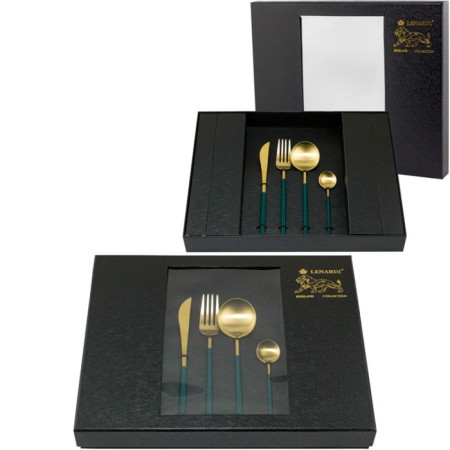 Set of cutlery Lenardi Vivid, 24 objects, green color-2
