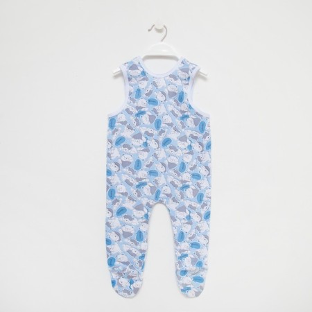Long baby sliders, blue/bears, height 68 cm-2