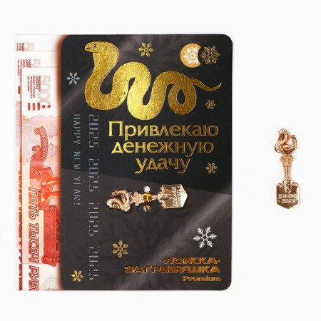 Spoon rabble, wallet talisman New Year's “New Year: I attract good luck”, 7 x 7 cm-1