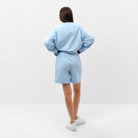 Women's costume (sweatshirt and shorts) Mist, p. 44-46, blue-1