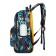 Youth backpack 43 x 29 x 18 cm, ergonomic back, Across 155, black/green 155-13