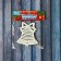 Decoration Christmas tree "Bell in a strip luxury" (set of 3 pcs) 6x9 cm, white