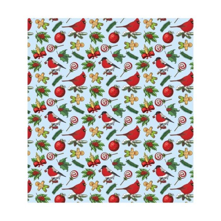 A set of napkins for setting the New Year Bird table, rectangular, size 32x46 cm, 4 pcs-1
