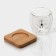 A glass glass on a wooden stand “Up the bottom”, 250 ml, 9 × 9 cm