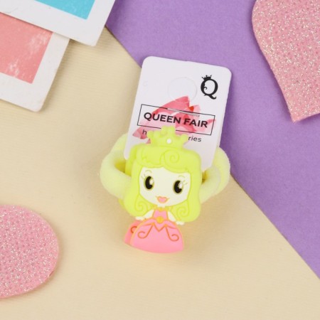 Hair gum "Baby" (set 2 pcs) Little queen, 3 cm, yellow