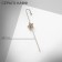 Earring "Kaff" Pin, stars, white color in gold