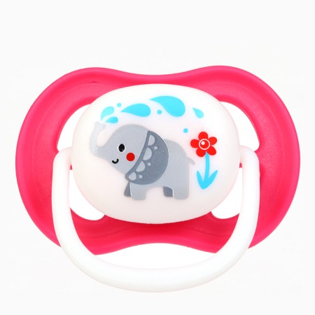 Set: nipple - dummy with the holder "Elephant", anatomical +6 months, pink color-2