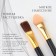 A set of applicators for shadows, with a brush, bilateral, 5 pcs, 7.5 cm, black/gold color