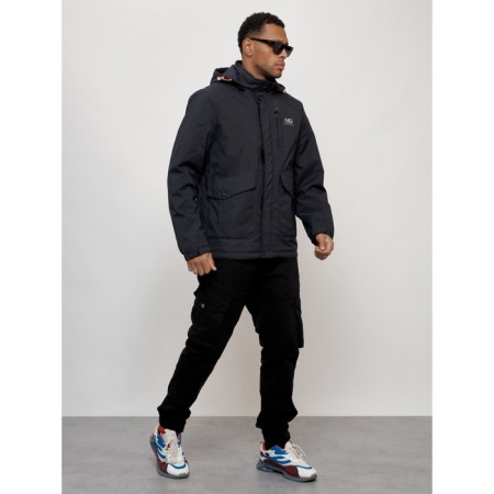 Sports male jacket, size 56, dark blue color-11