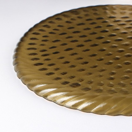 Glass Serving Crinkle, D = 26.5 cm, brown color-2