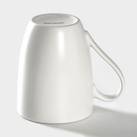 Porcelain share mug "Heart", 350 ml, white color-2