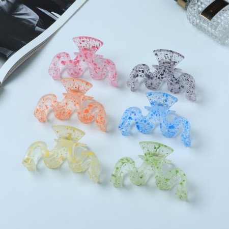 Hair crab "Madeleine" wave, 8.5 cm, mix-1