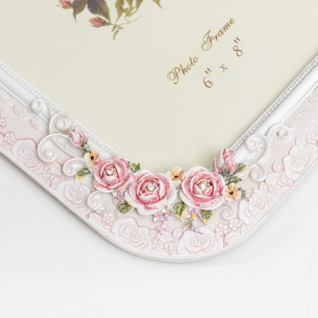 Polystone photo frame 15x20 cm "Roses and lace" 26x21.5 cm-2