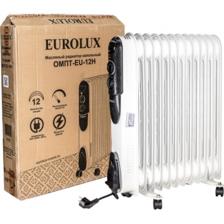 EUROLUX Heater OMPT-EU-12N, Oil, Floor, 2500 W, 11 sections, 30 m2, white-8