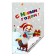 Gift package "Snowman on a sleigh" 25 x 40 cm, colored metallized pattern