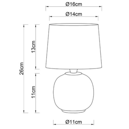 Decorative table lamp Arte Lamp Merga A4001LT-1GO, E14, 40 W, 16x16x26 cm, golden-3
