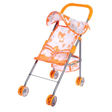 Summer stroller for dolls "Foxes", metal frame, table-9
