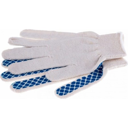 Garden gloves, x/b, knitting class 10, with PVC points, set of 5 pcs.-1