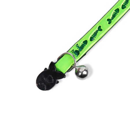 Fly collar with reflective coating "fish", 30 x 1 cm, green-2