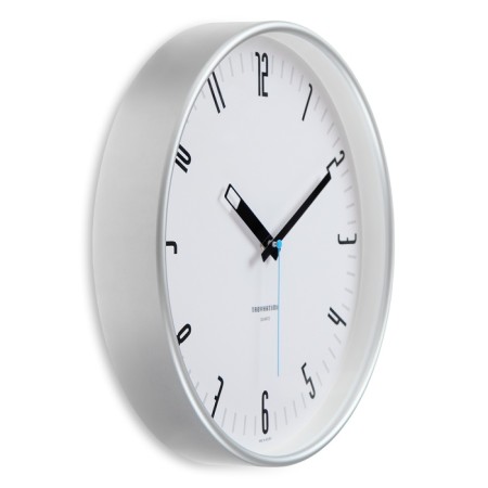 Wall clock, interior d = 30 cm, silent, silver rim-1
