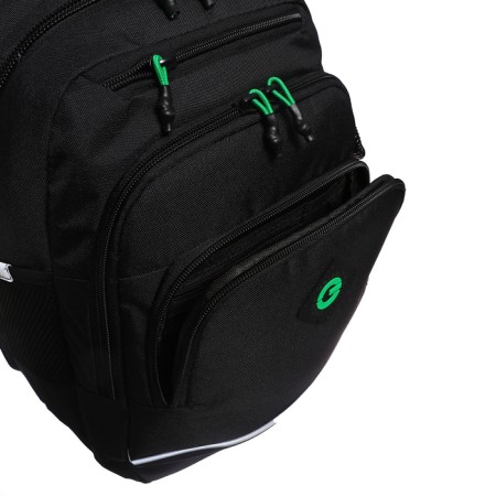 School backpack, 40 x 25 x 22 cm, Grizzly, ergonomic back, laptop department, black-10