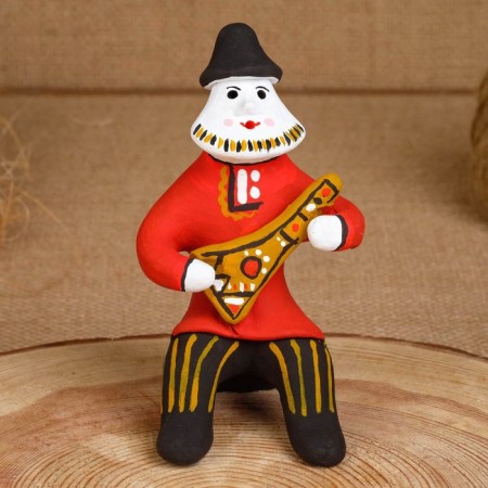 Souvenir "Man with a balalaika", 6 × 7 × 12 cm, Kargopol toy