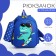 Baby backpack with a pencil case, lightning department, blue color