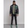 Eco -leather jacket men, size 52, black color