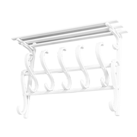 Wall hanger in 7n, 880x230x620, 5 hooks, white