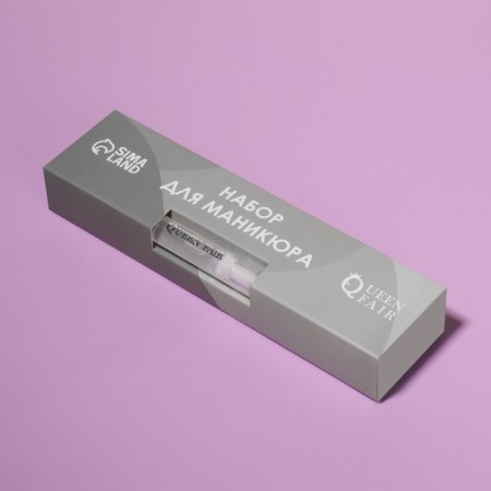 A set for manicure "Flora", with oil, 9 items, in a cardboard box, multi -colored-3