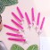 Candles in the cake "Spiral", 6 cm, metallic pink, set 10 pcs
