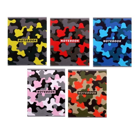Notebook of 48 sheets in Calligrata "Color Camouflage", cover coated cardboard, OFSET block, mix