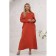 Female dress, size 50, terracotta color