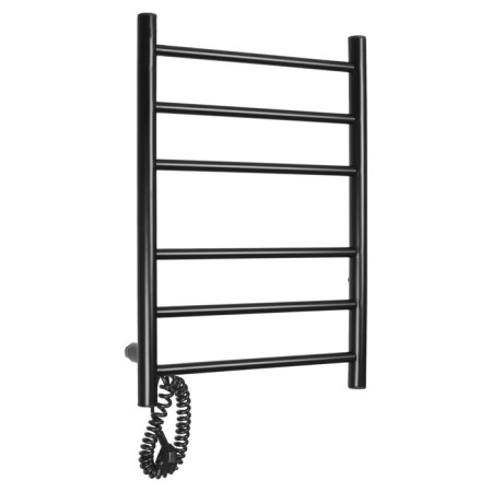 Electric towel Domoterm 109-6, 400x600 mm, left, black matte-1
