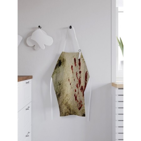 Apron of a kitchen with a photocrint "Blood palm", adjustable, size OS-1