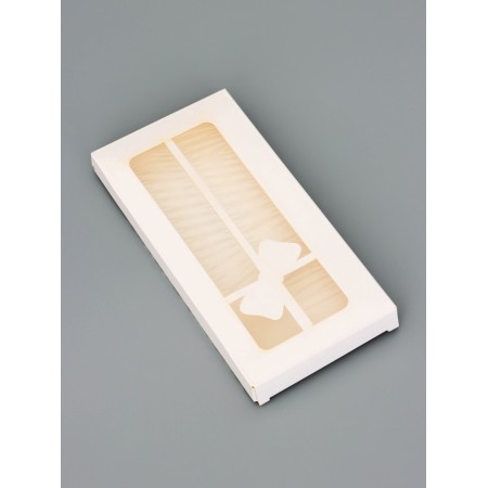 Gift box for tiles of chocolate, with a cut window, Bant, 17.1 x 8 x 1.4 cm