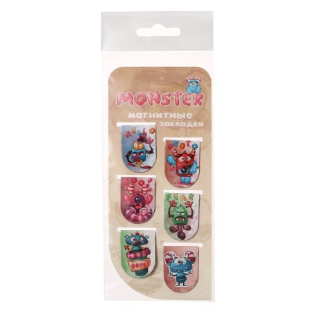 Magnetic bookmarks 6 pieces "Montstrika"-4