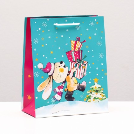 Gift package "Bunny with a gift to a friend", 18 x 22.3 x 10 cm