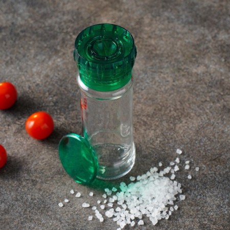 Mill for spices, plastic mechanism, 115 ml (45-80 gr), green color-4