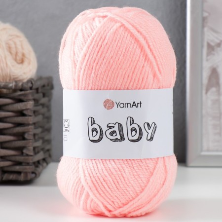 Yarn "Baby" 100% acrylic 150m/50g (204 peach)-1