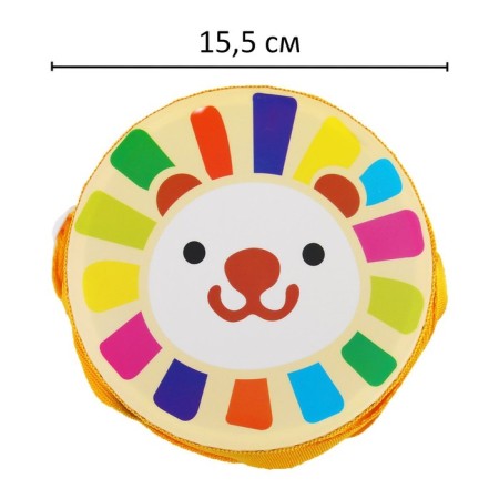 Musical toy "Drum", with a pattern, Mix color, paper membrane-1