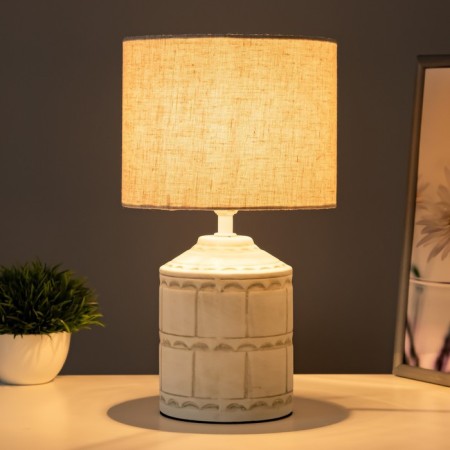 ASNI Table lamp E14 40W white-gray 19x19x32 cm Risalux 9780913-1